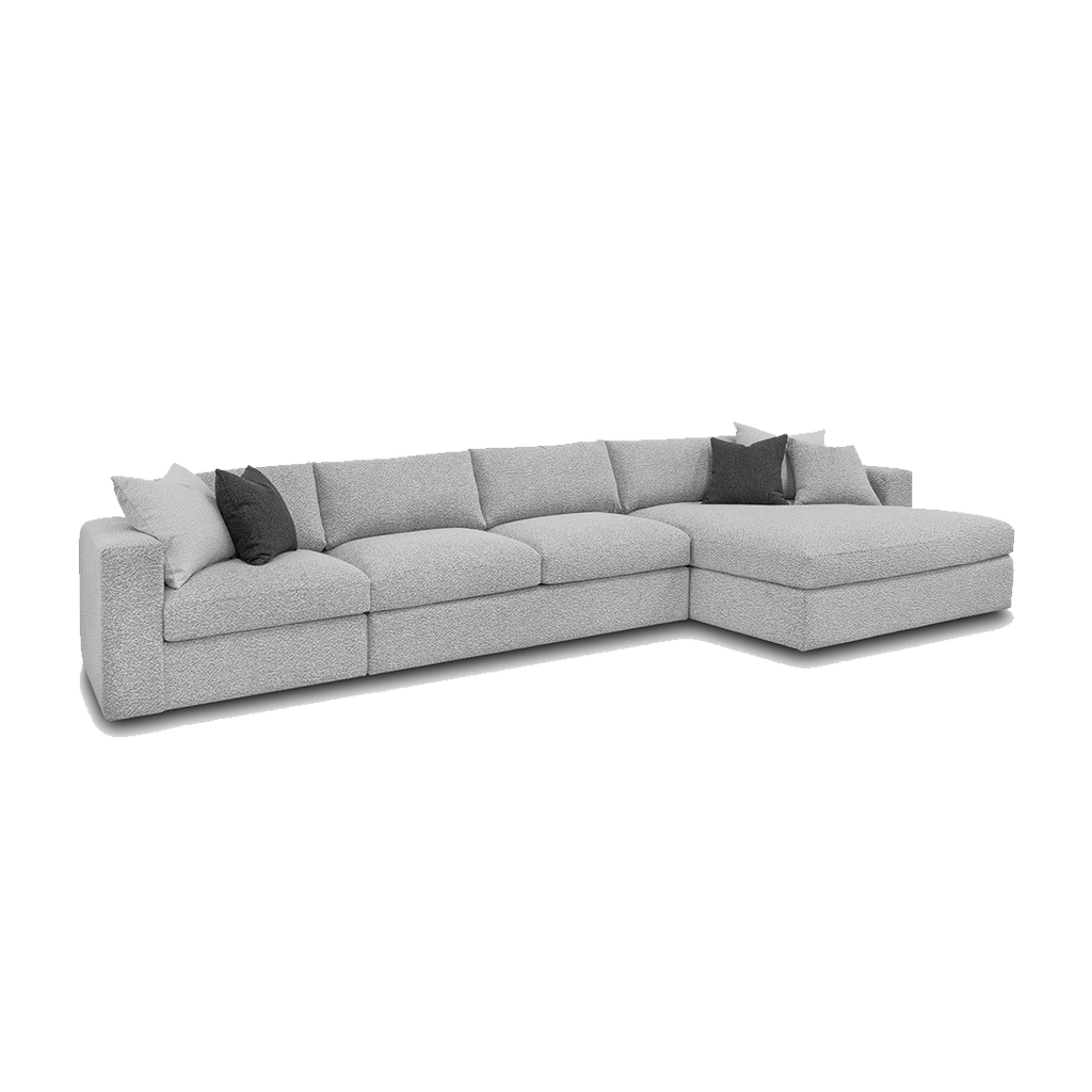 Sofá con Chaise mod. Falcon tapiz Helsinky Bone