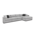 Sofá con Chaise mod. Falcon tapiz Helsinky Bone