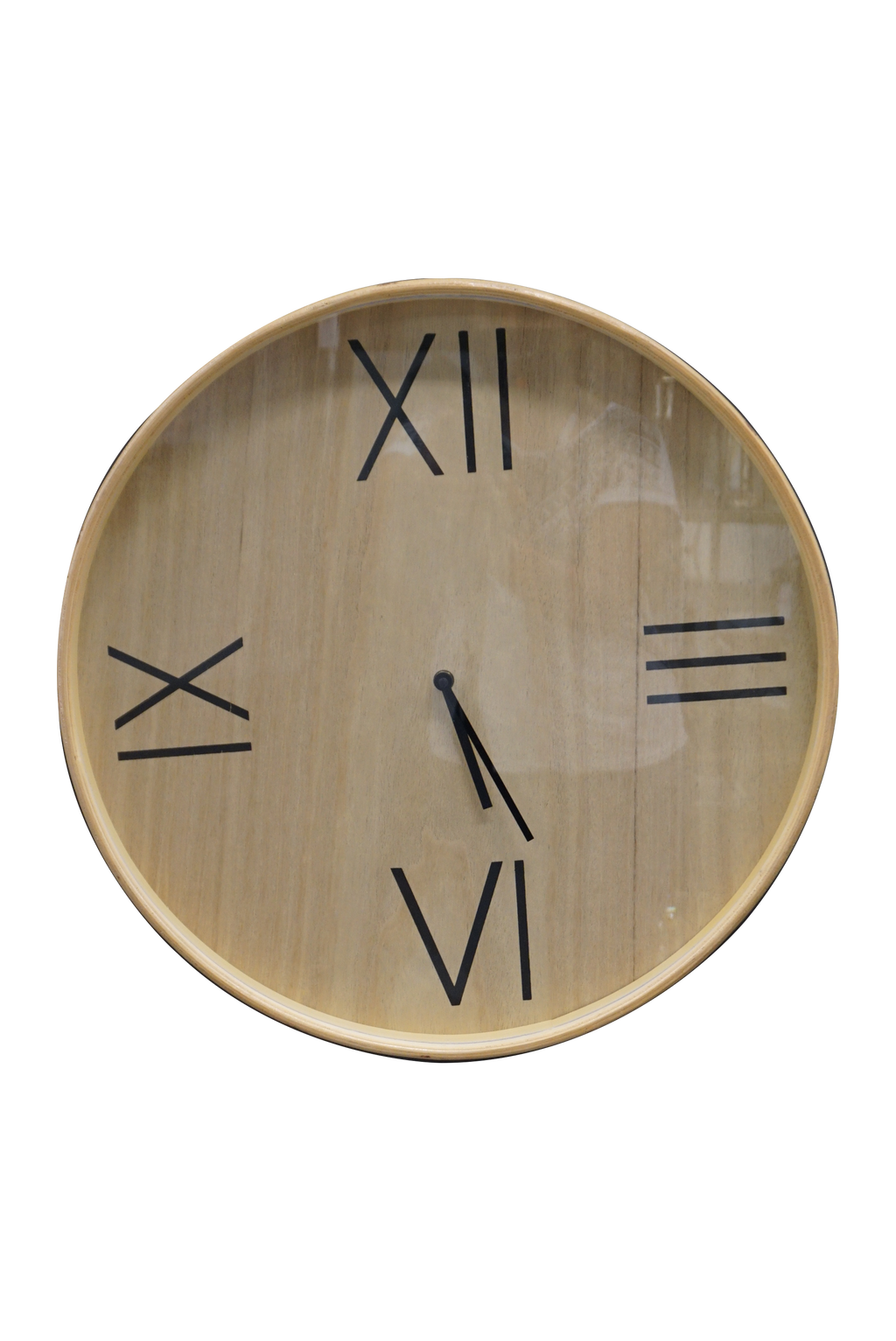 Reloj de madera plano