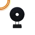 Escultura Circulo Negro Tallado