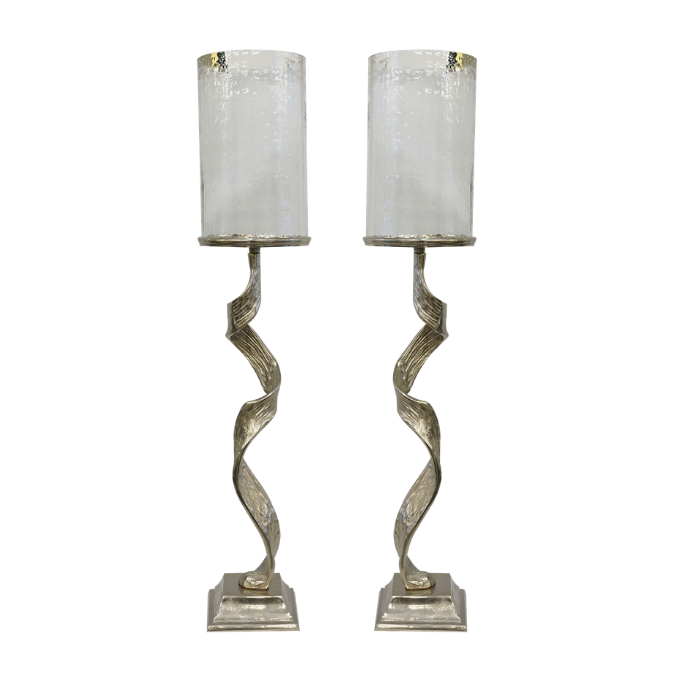 Candelabros decorativos Mod. Huracán espiral set de 2